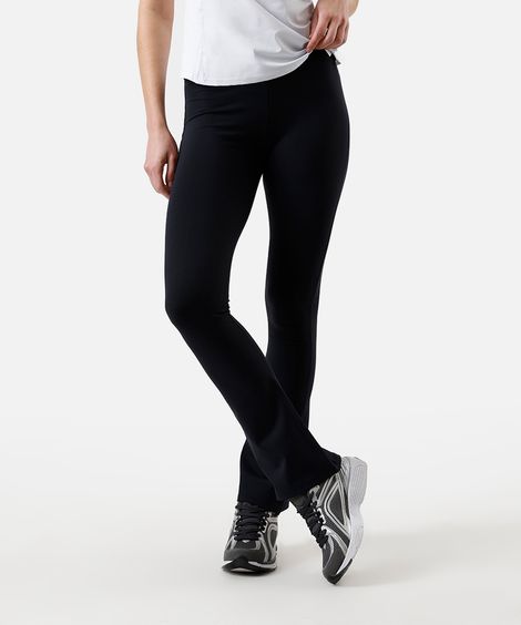 calça flare feminina esportiva ace cós cruzado preta