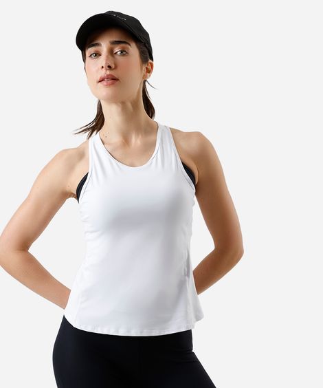 regata feminina com recorte cea sports branca