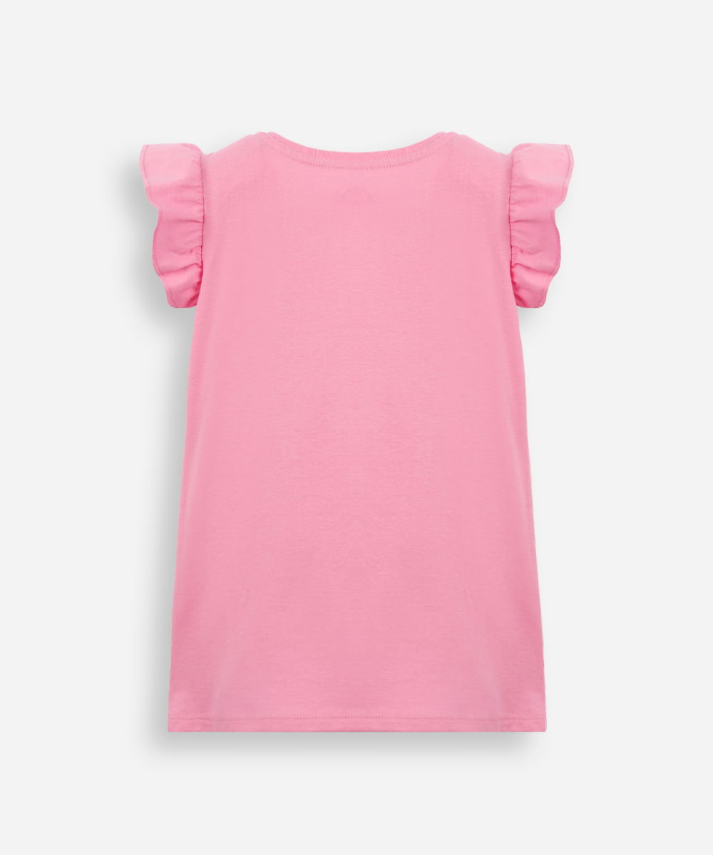 camiseta infantil de algodão bluey e melhores amigos rosa