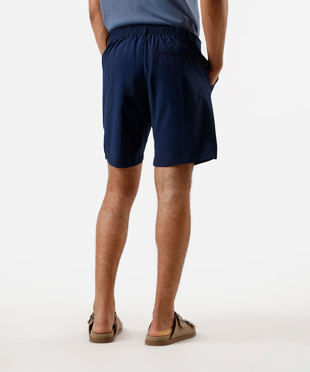 short boardshort masculino texturizado azul