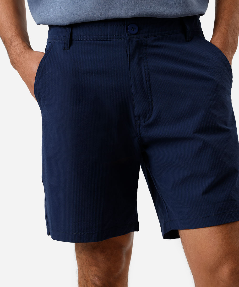 short boardshort masculino texturizado azul