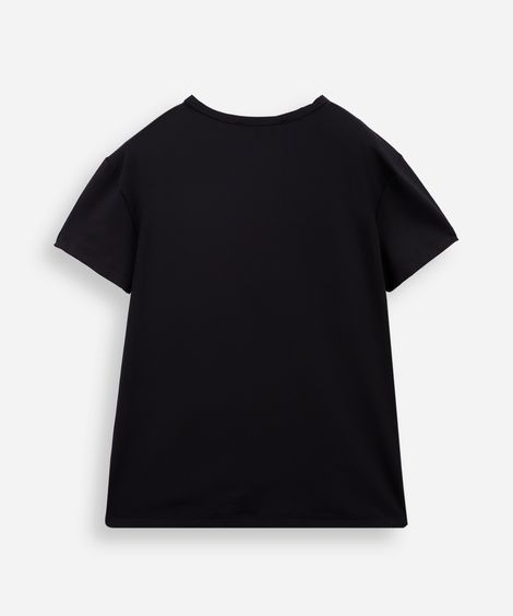 blusa infantil de poliamida manga curta preta