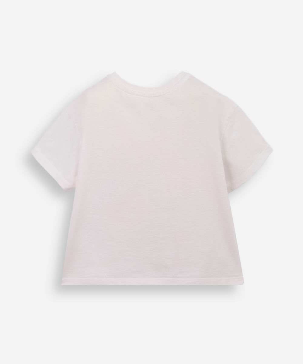 camiseta infantil de algodão garfield off white