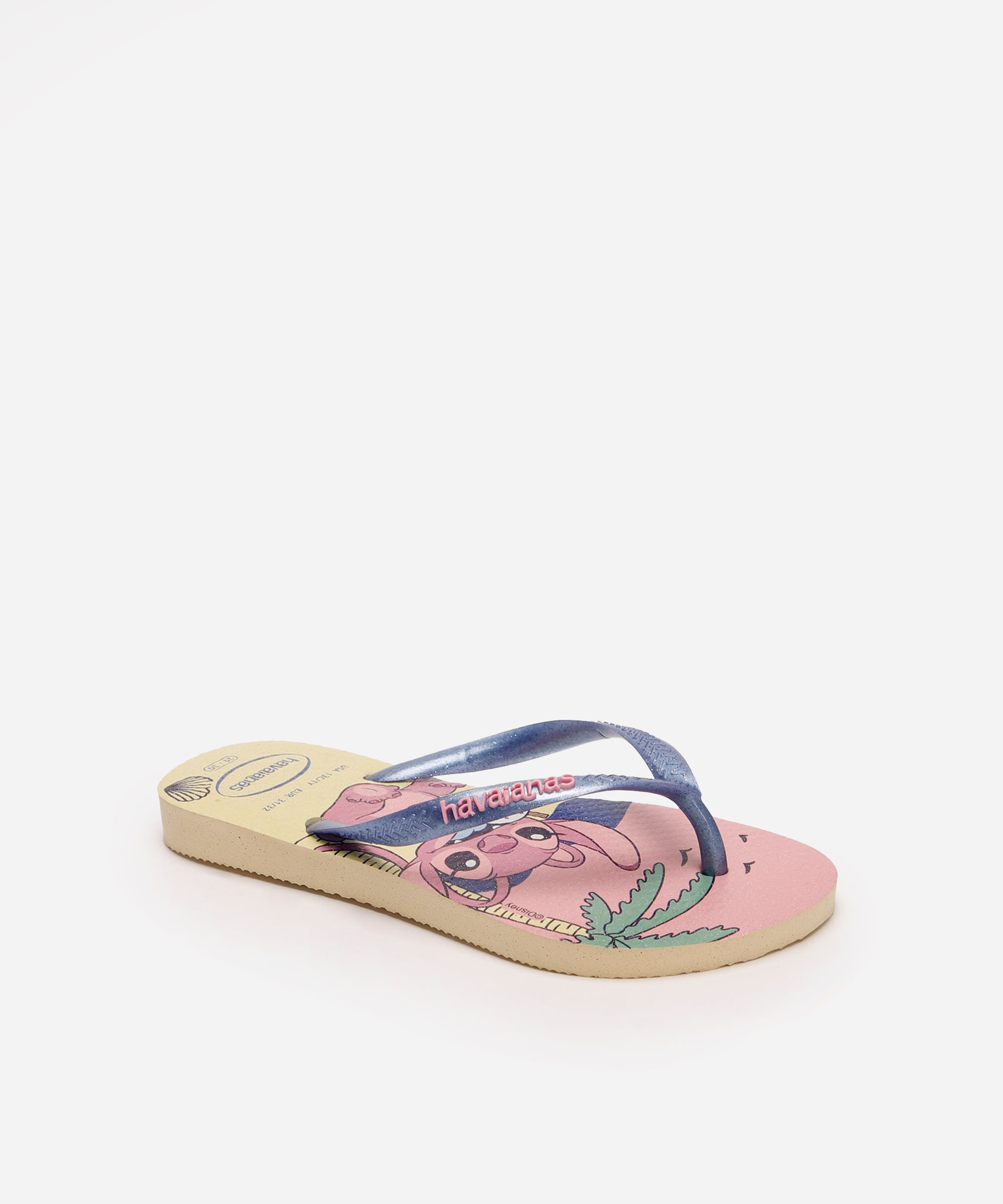 chinelo infantil stitch e amigos havaianas lilás