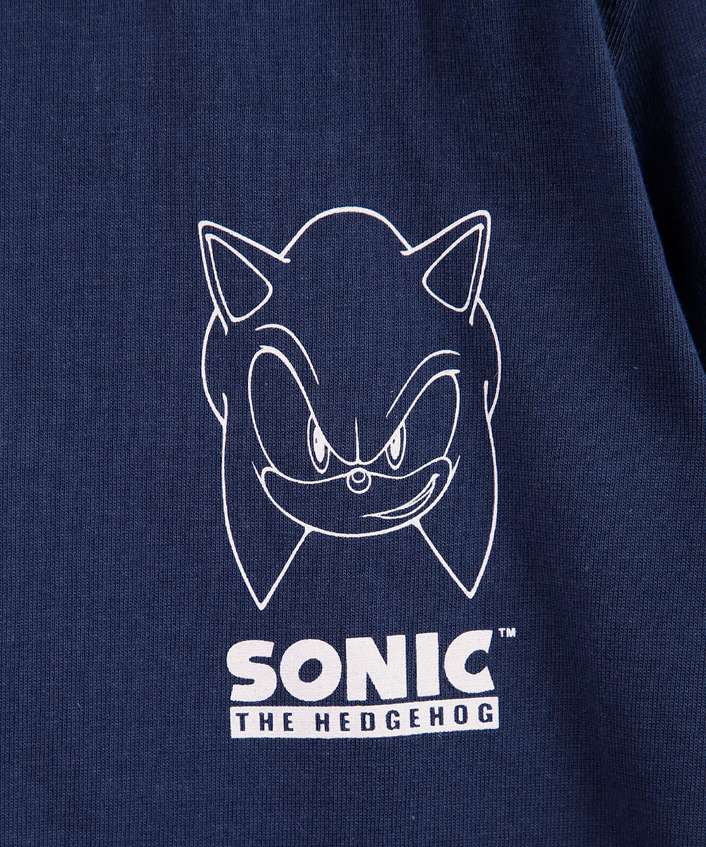 camiseta infantil sonic brinde pochete azul