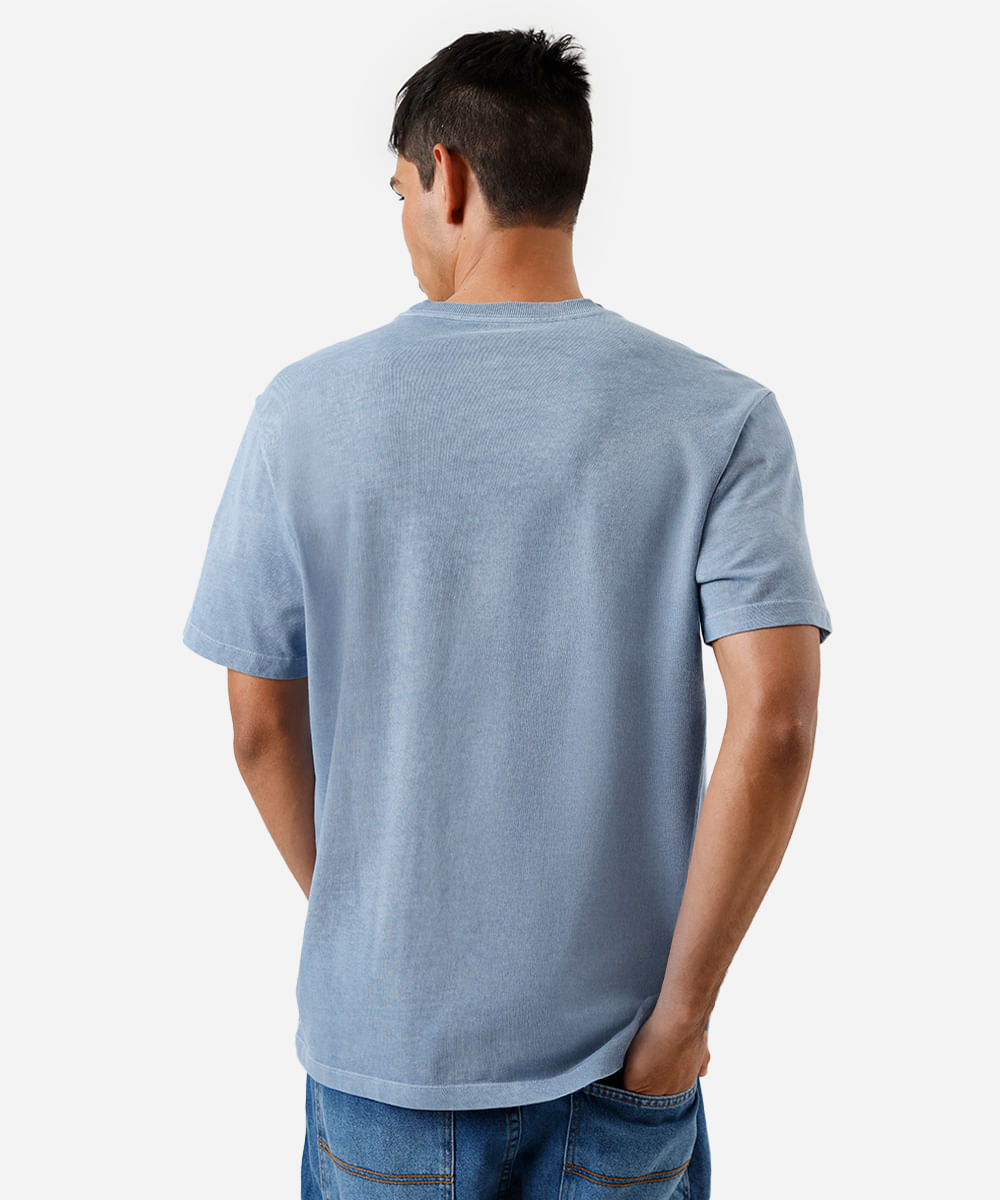 camiseta masculina de algodão sardinha estonada azul