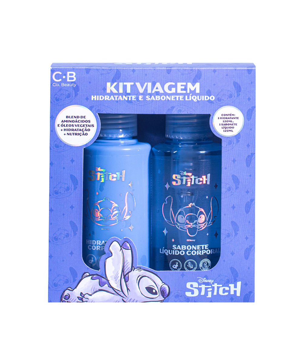 kit de sabonete e hidratante corporal stitch