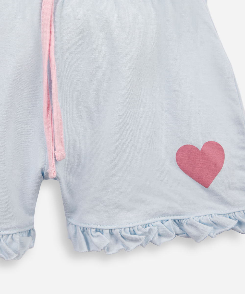 pijama curto infantil stitch e angel colorido