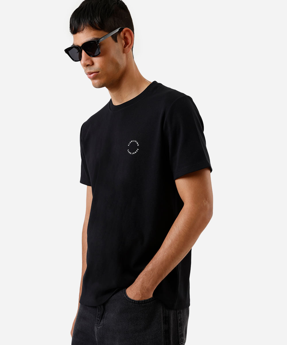 camiseta masculina de algodão manga curta coqueiro preta Menor preço em camiseta masculina de algodão manga curta coqueiro preta