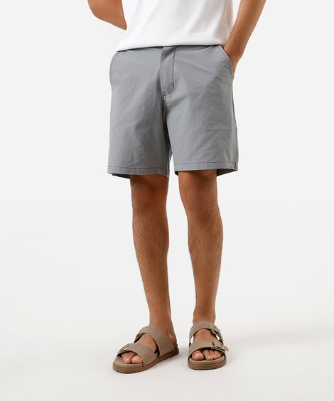 short boardshort masculino texturizado cinza