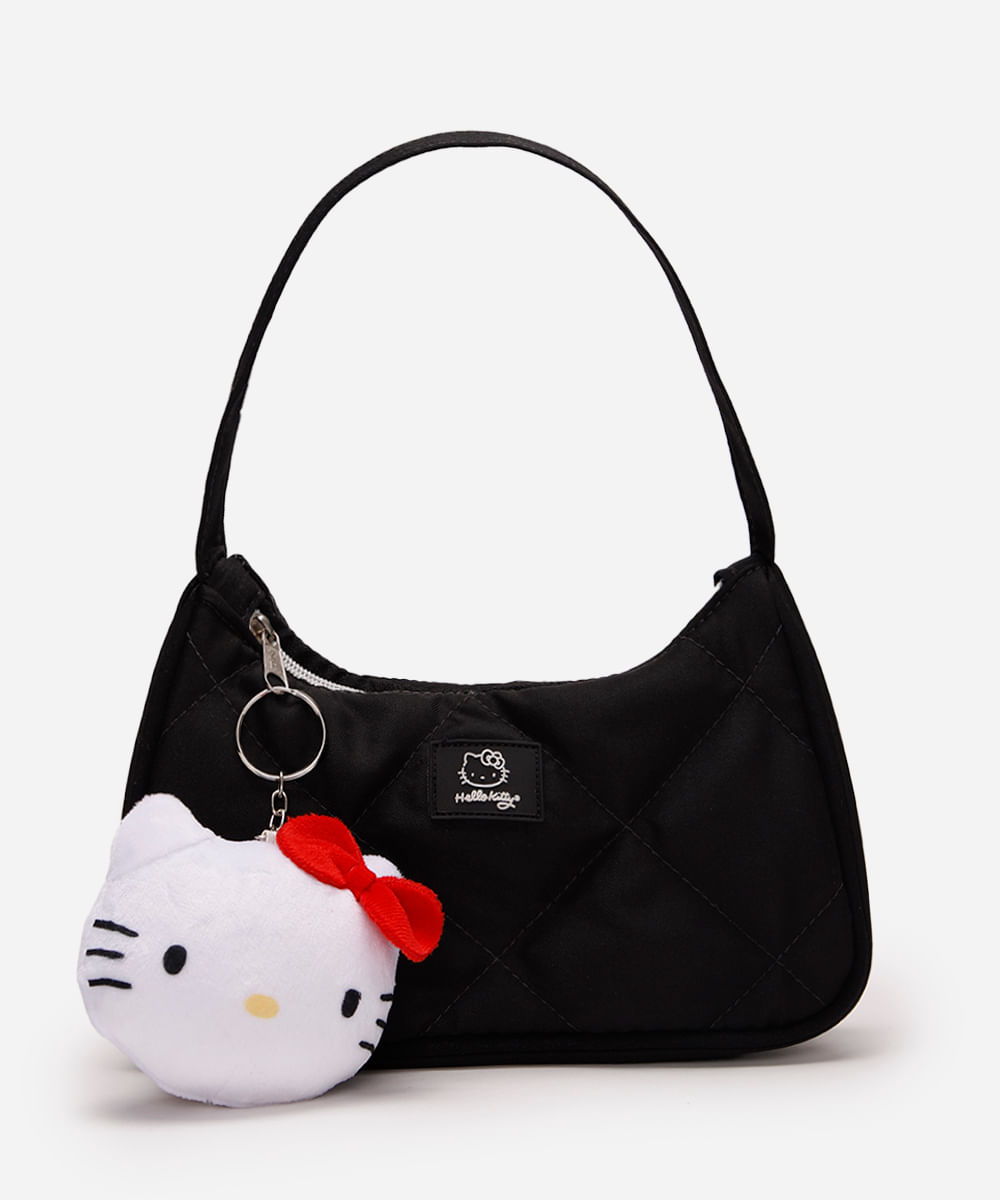 bolsa infantil matelassê hello kitty preta