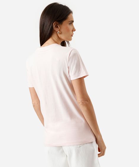 camiseta feminina de algodão hello kitty rosa