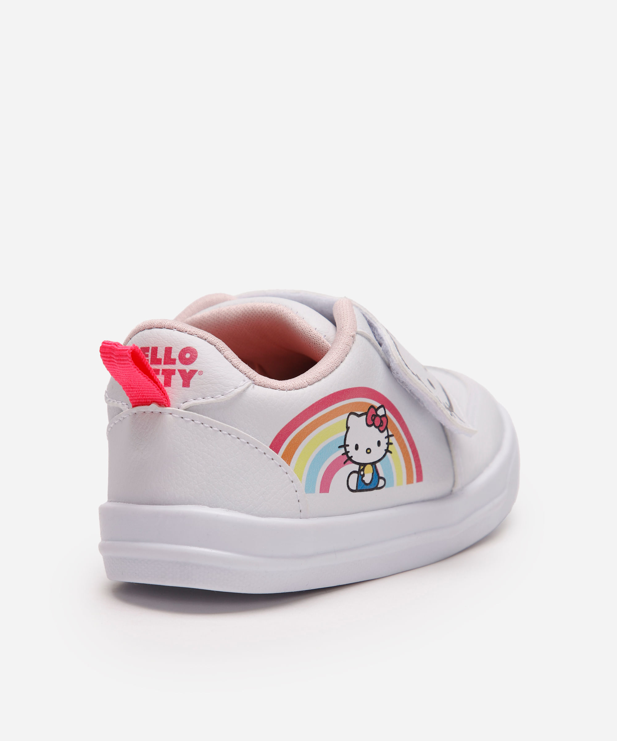 tênis com velcro infantil hello kitty branco