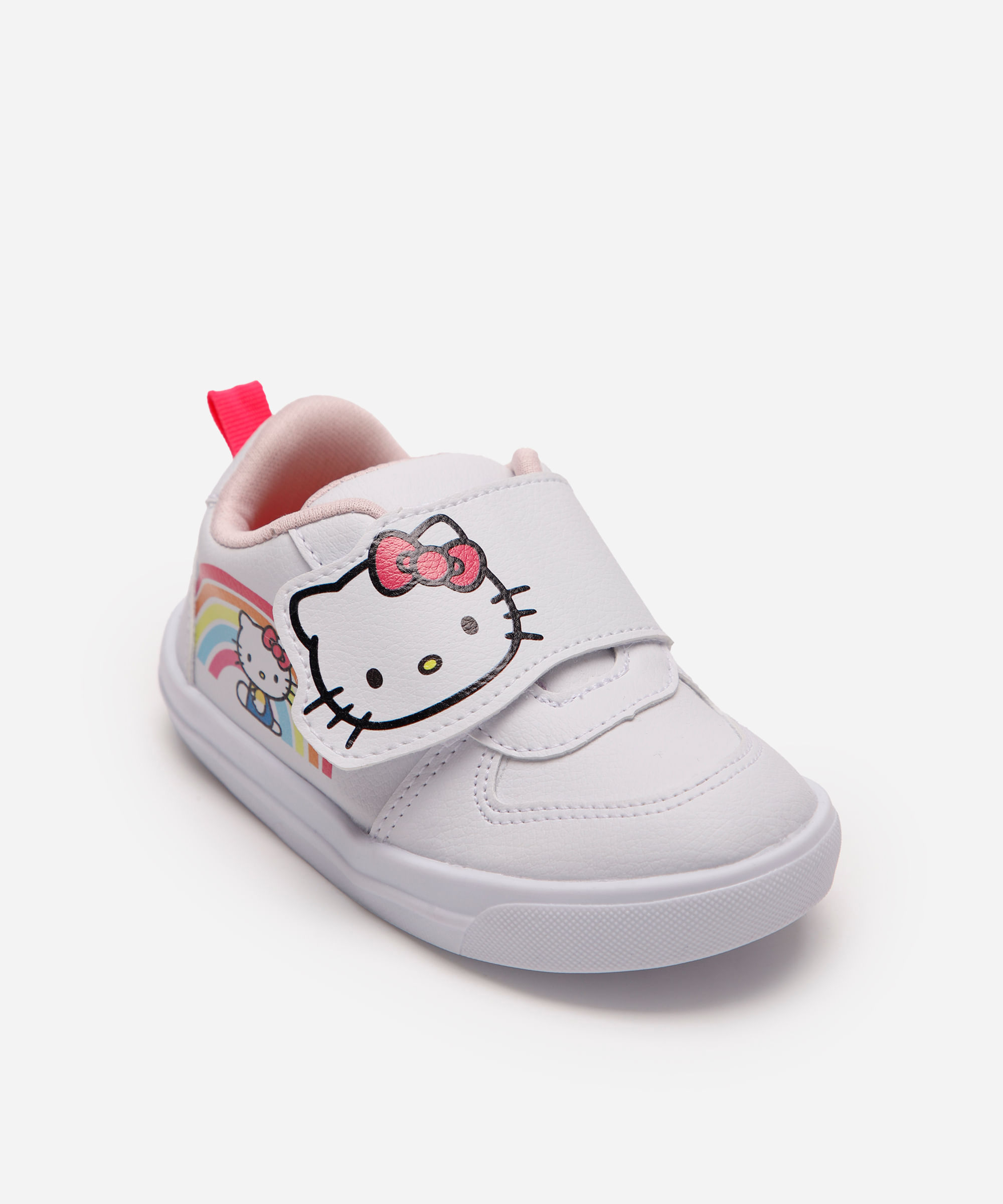 tênis com velcro infantil hello kitty branco