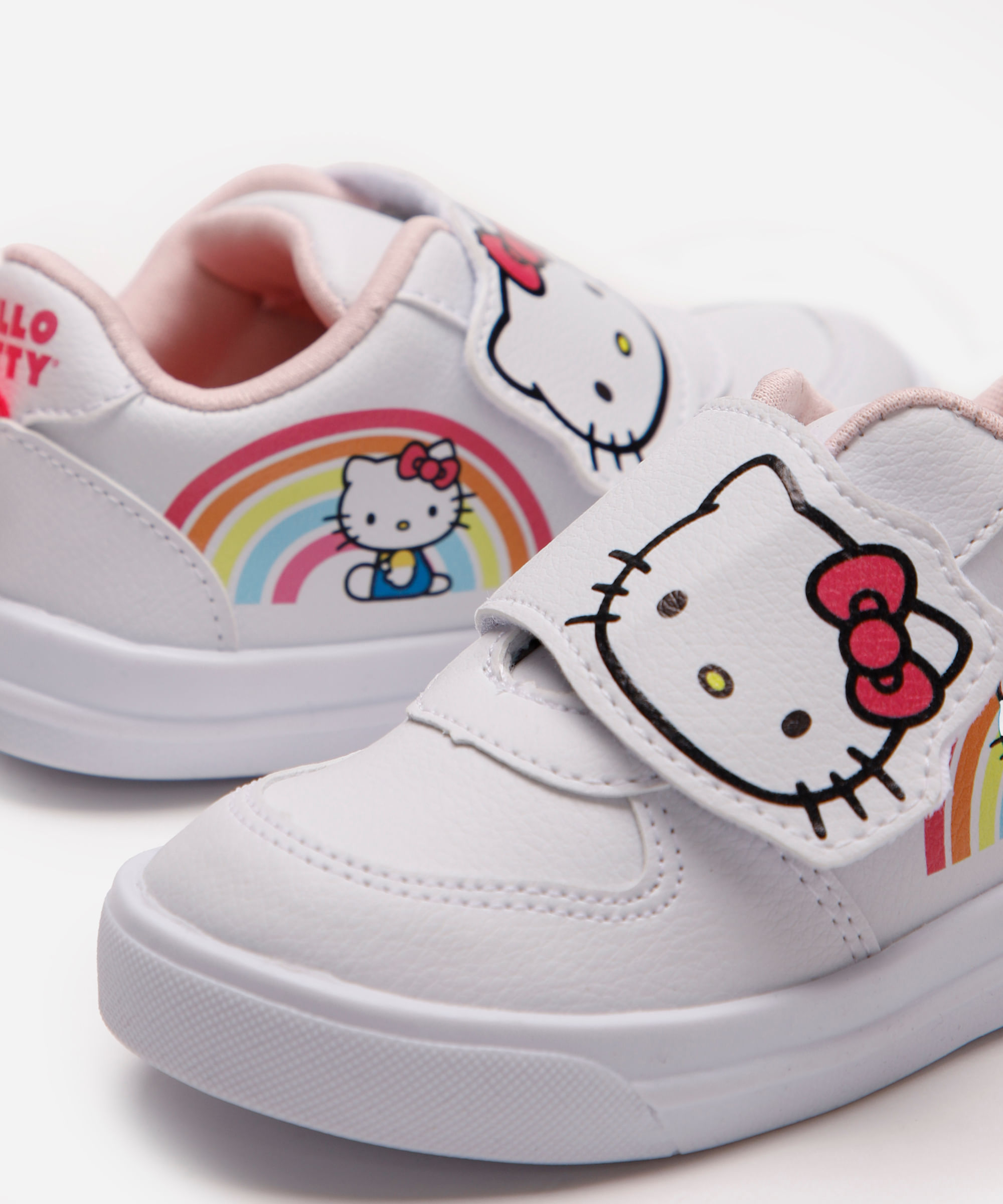 tênis com velcro infantil hello kitty branco