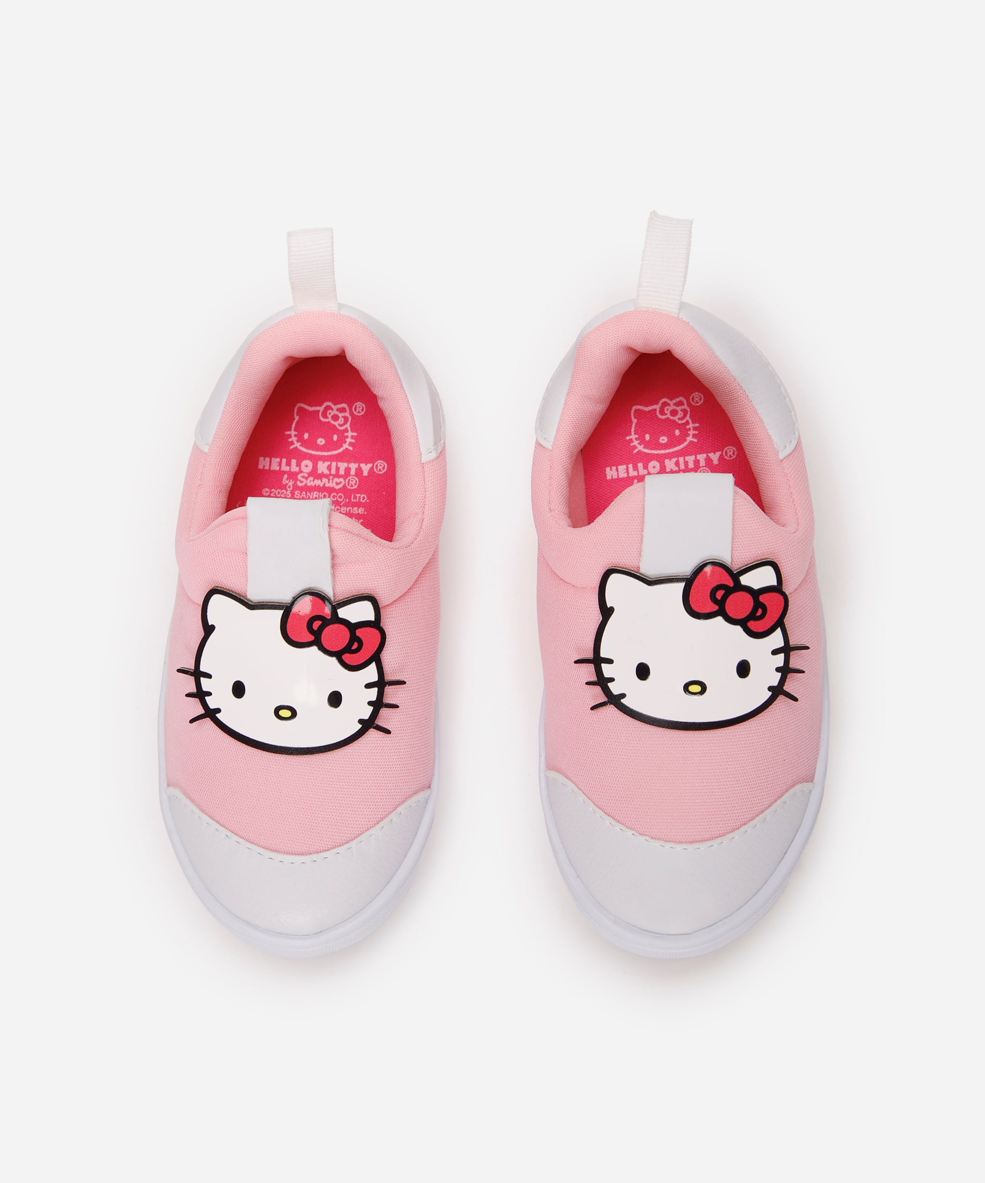 tênis infantil calce fácil hello kitty rosa