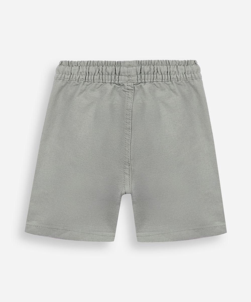 bermuda reta infantil de sarja cós elástico verde
