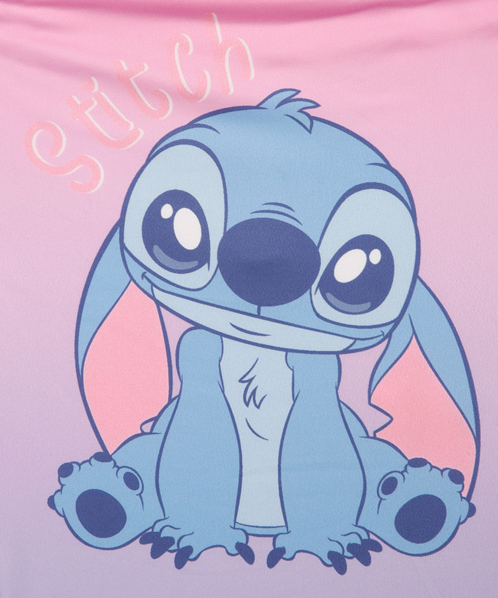 maiô infantil degradê stitch lilás