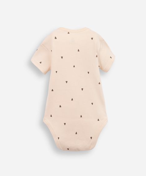 body baby triângulo de algodão bege