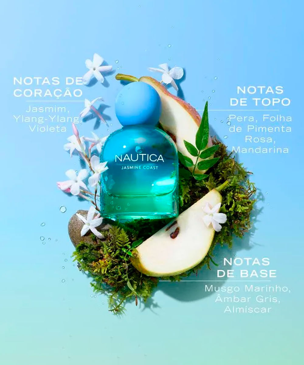 perfume feminino nautica for her jasmine coast eau de parfum 50ml
