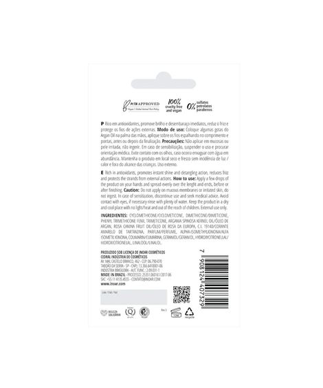 óleo capilar de argan inoar 7ml