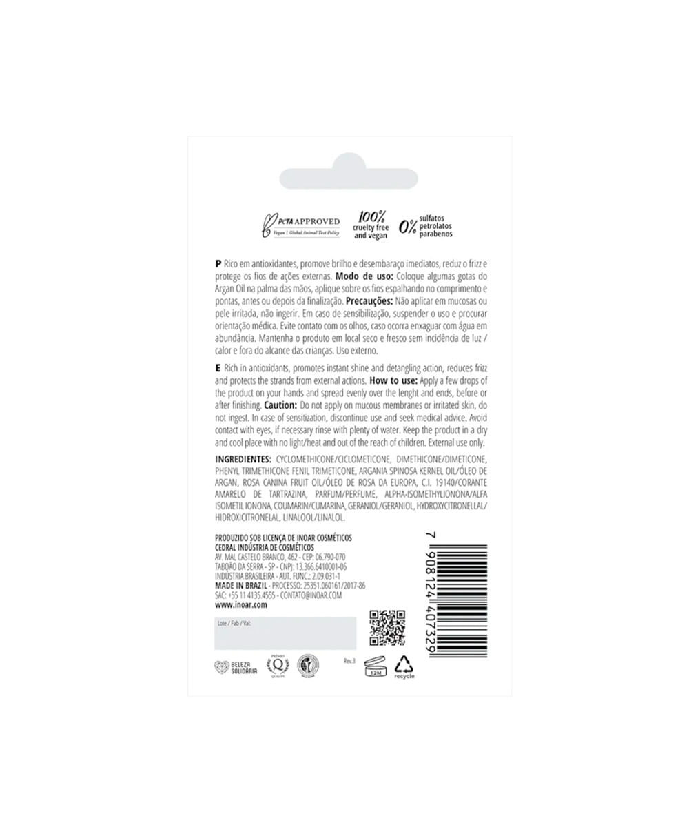 óleo capilar de argan inoar 7ml