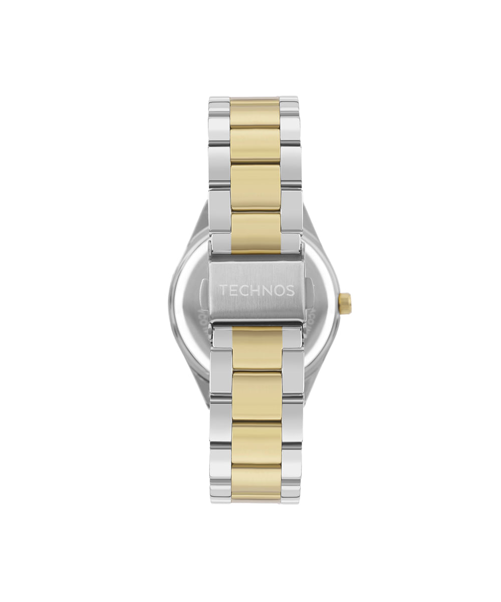 kit relógio feminino technos analógico 2036mtsk1k prateado