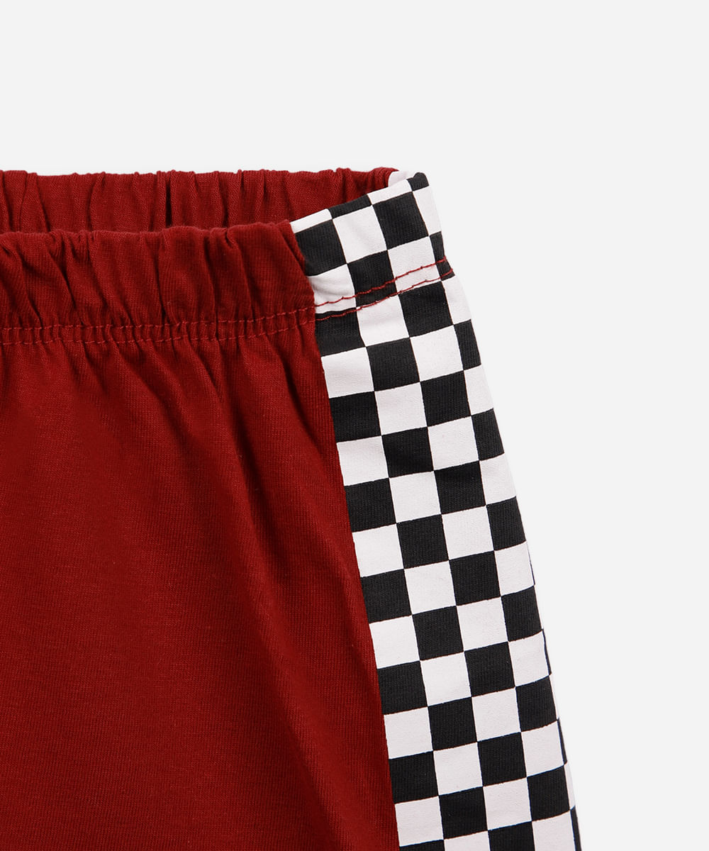 pijama infantil de algodão relâmpago macqueen vermelho