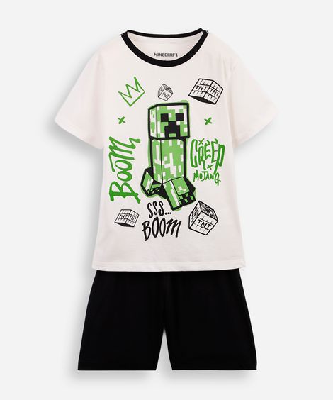 pijama infantil minecraft colorido