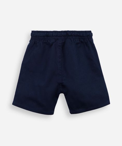bermuda infantil sarja com bolsos azul