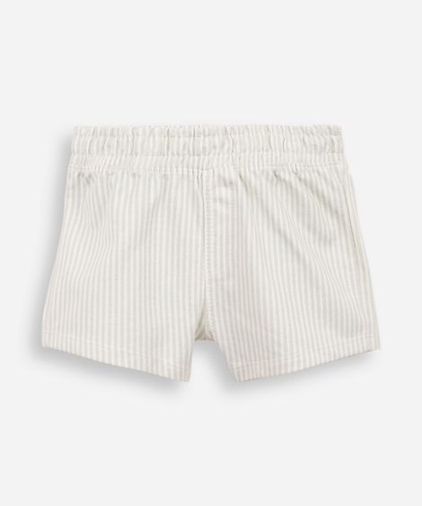 bermuda infantil moletinho listrado verde