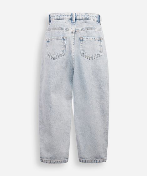 calça balloon infantil jeans azul
