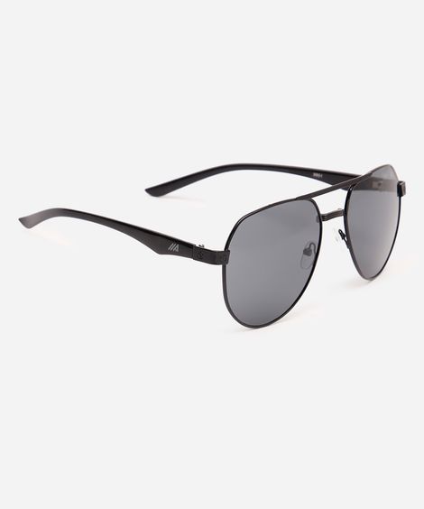 óculos de sol aviador preto