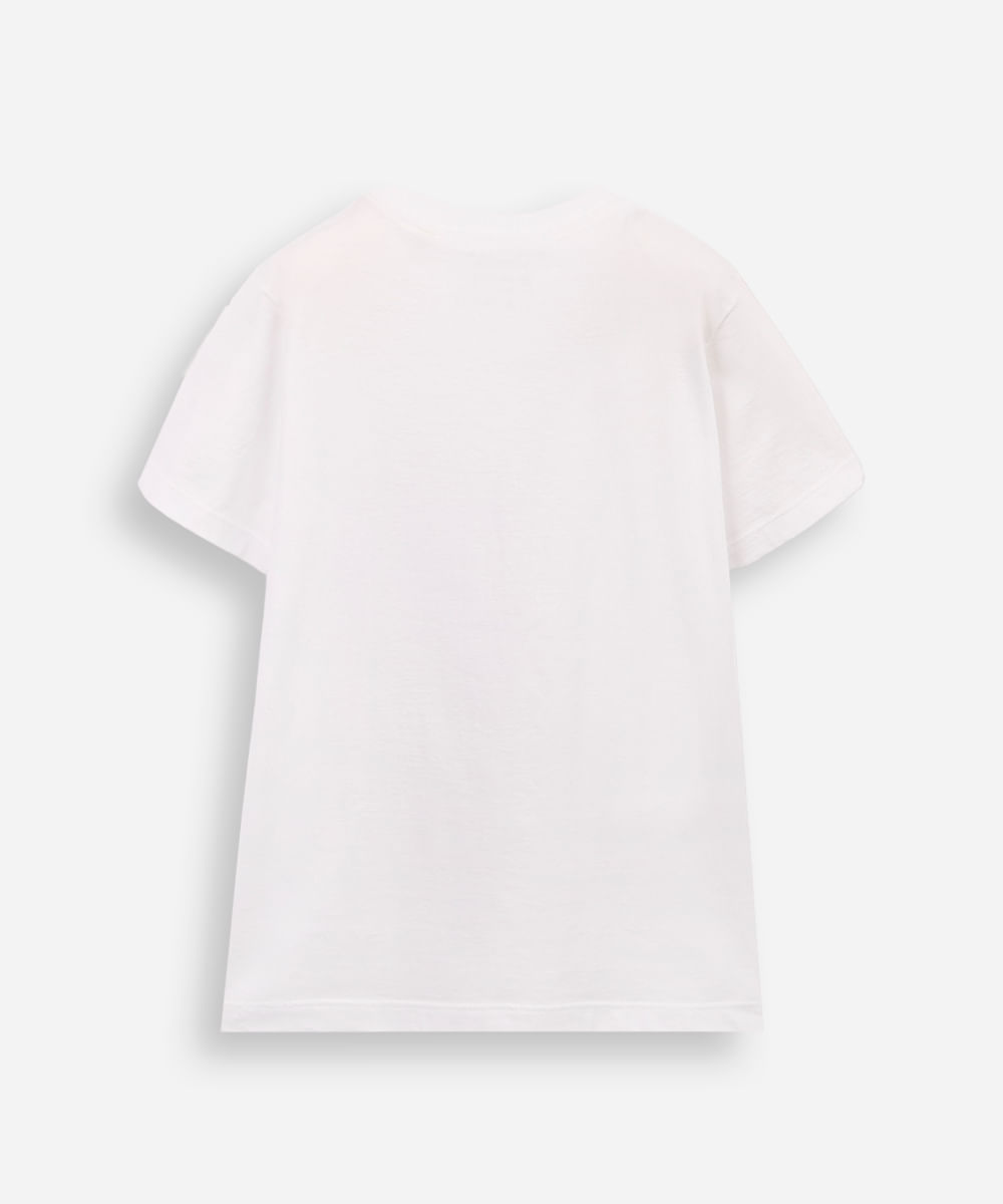 camiseta infantil sonic day off white