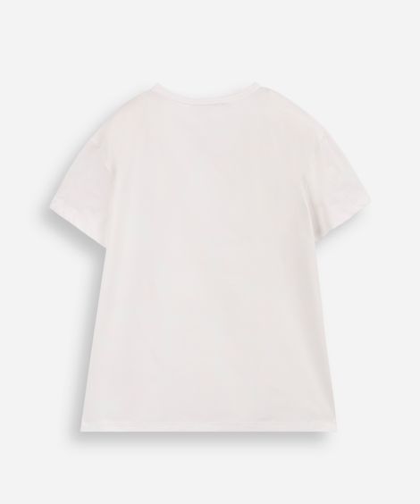 blusa infantil de poliamida manga curta off white