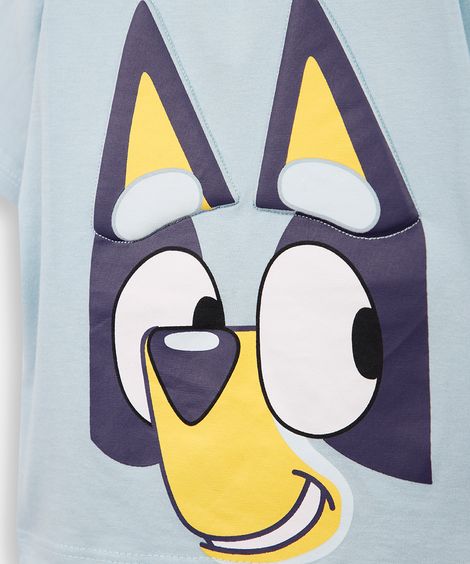 pijama infantil curto bluey interativo azul