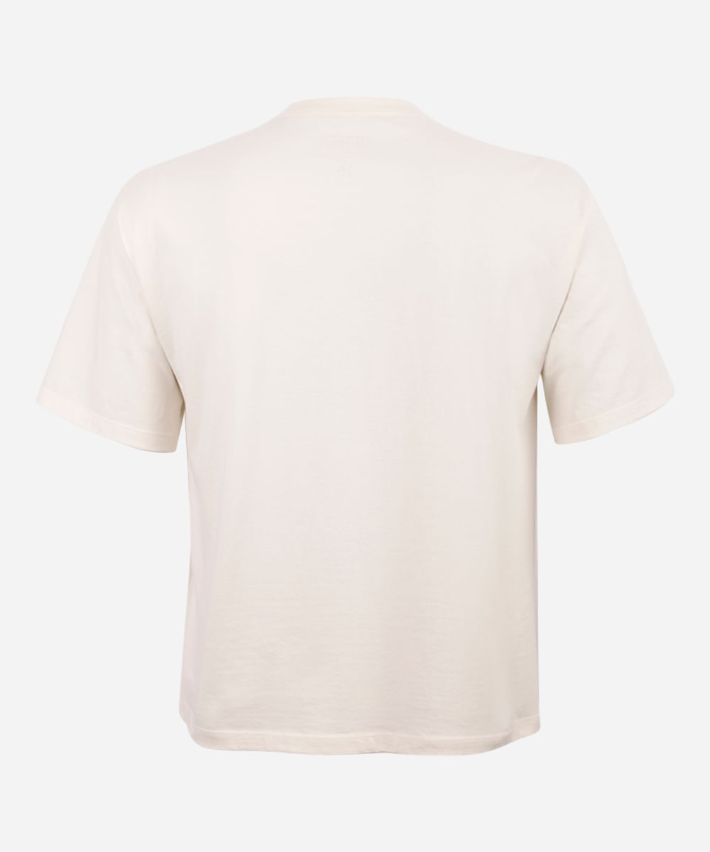 camiseta box juvenil de algodão summer vibes off white