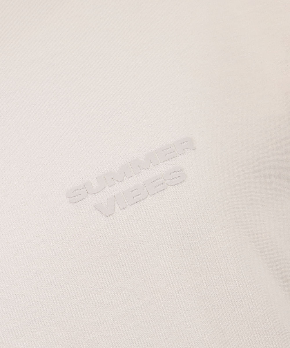 camiseta box juvenil de algodão summer vibes off white