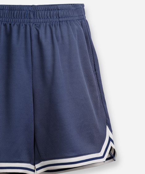 bermuda esportiva infantil texturizada azul