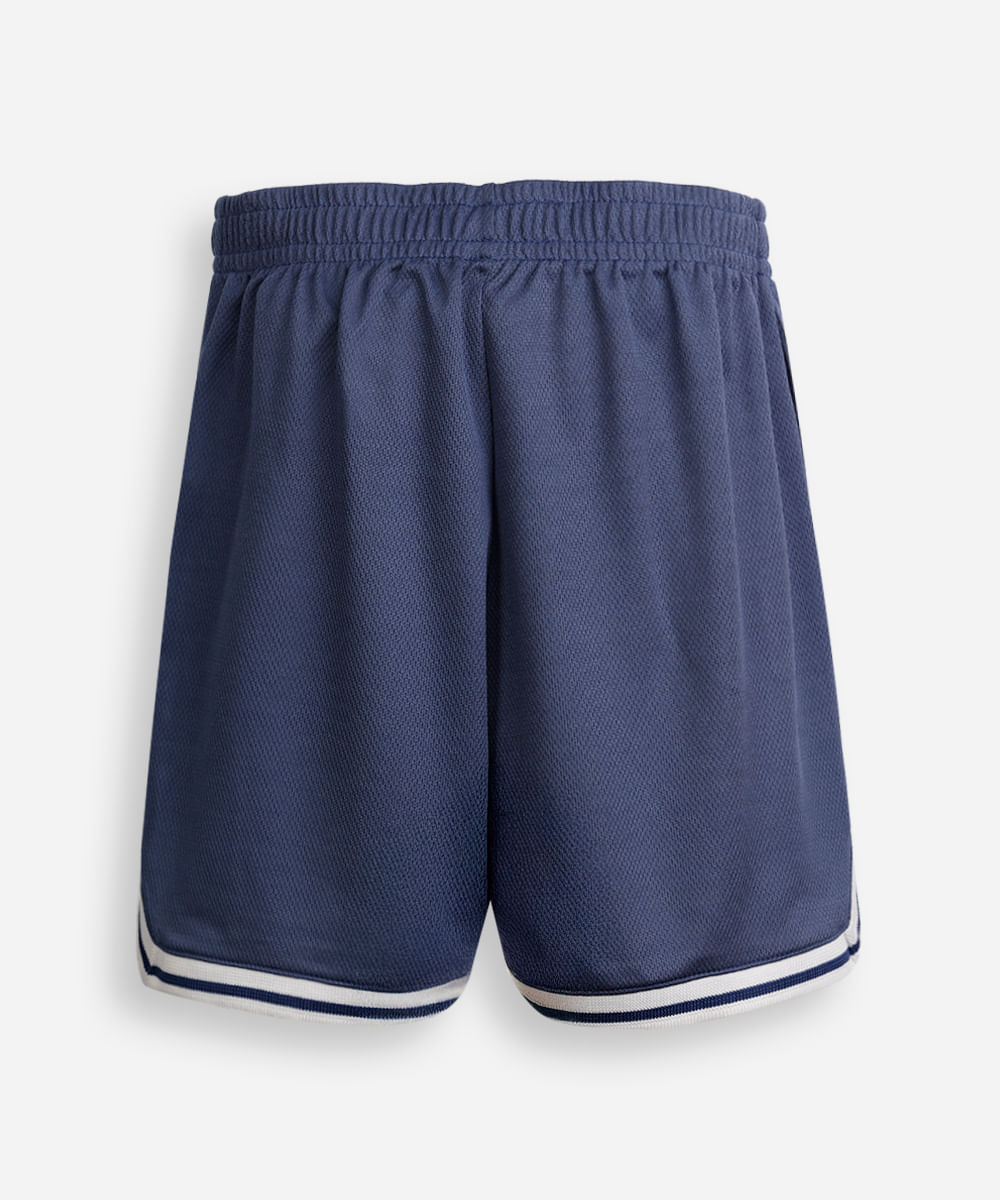 bermuda esportiva infantil texturizada azul