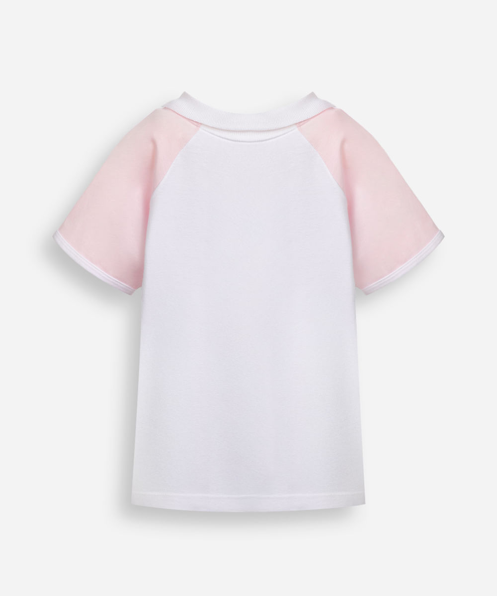 polo raglan infantil de algodão nfl off white