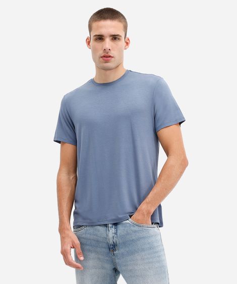 camiseta comfort masculina manga curta AIRtech azul