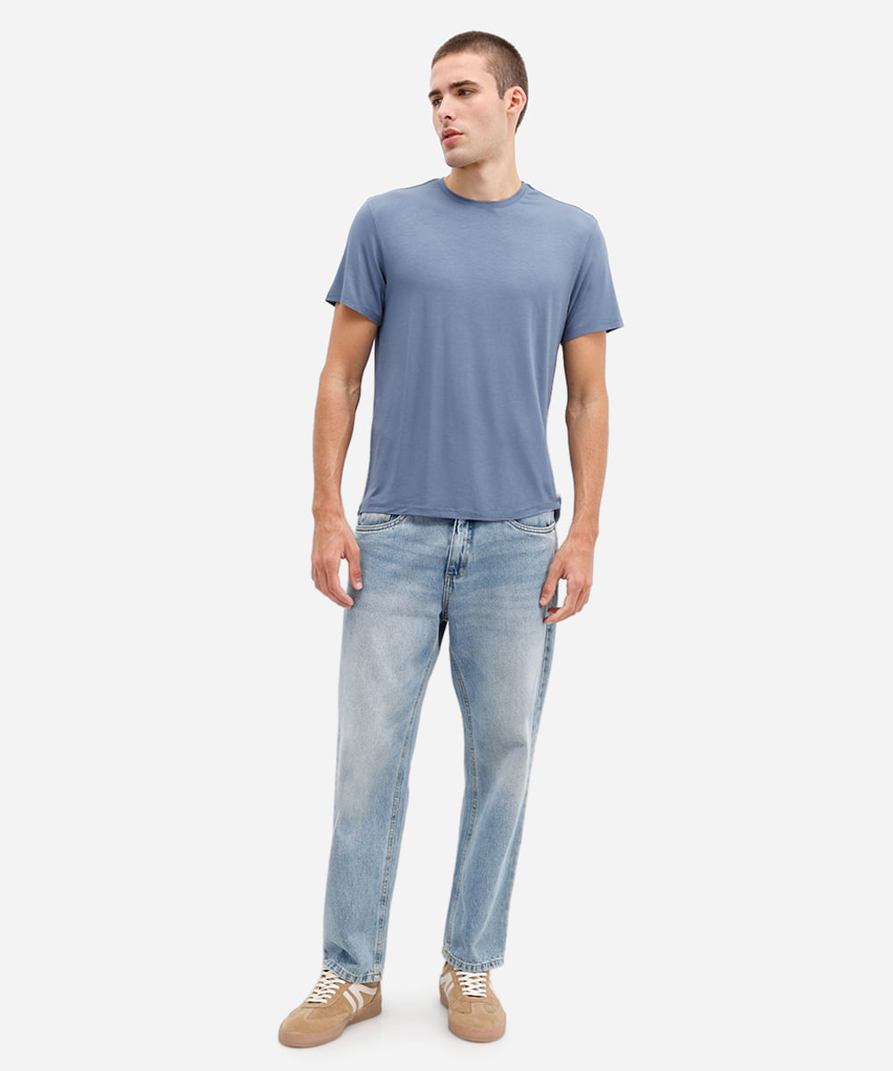 camiseta comfort masculina manga curta AIRtech azul