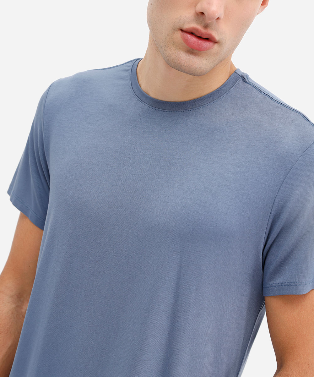camiseta comfort masculina manga curta AIRtech azul