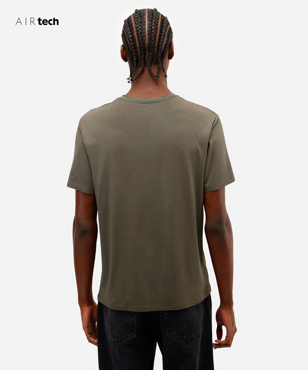 camiseta comfort masculina manga curta AIRtech verde