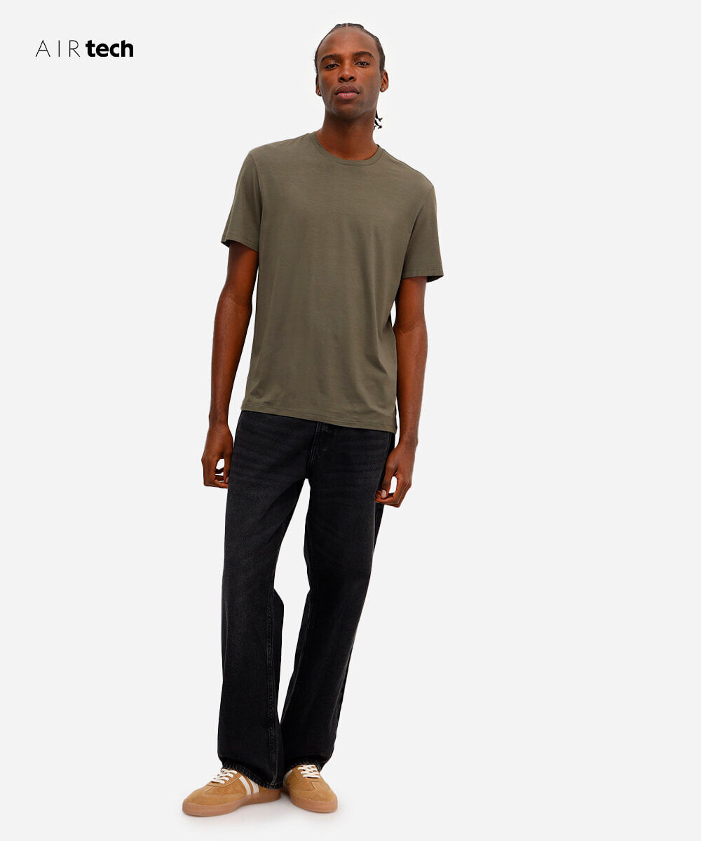 camiseta comfort masculina manga curta AIRtech verde