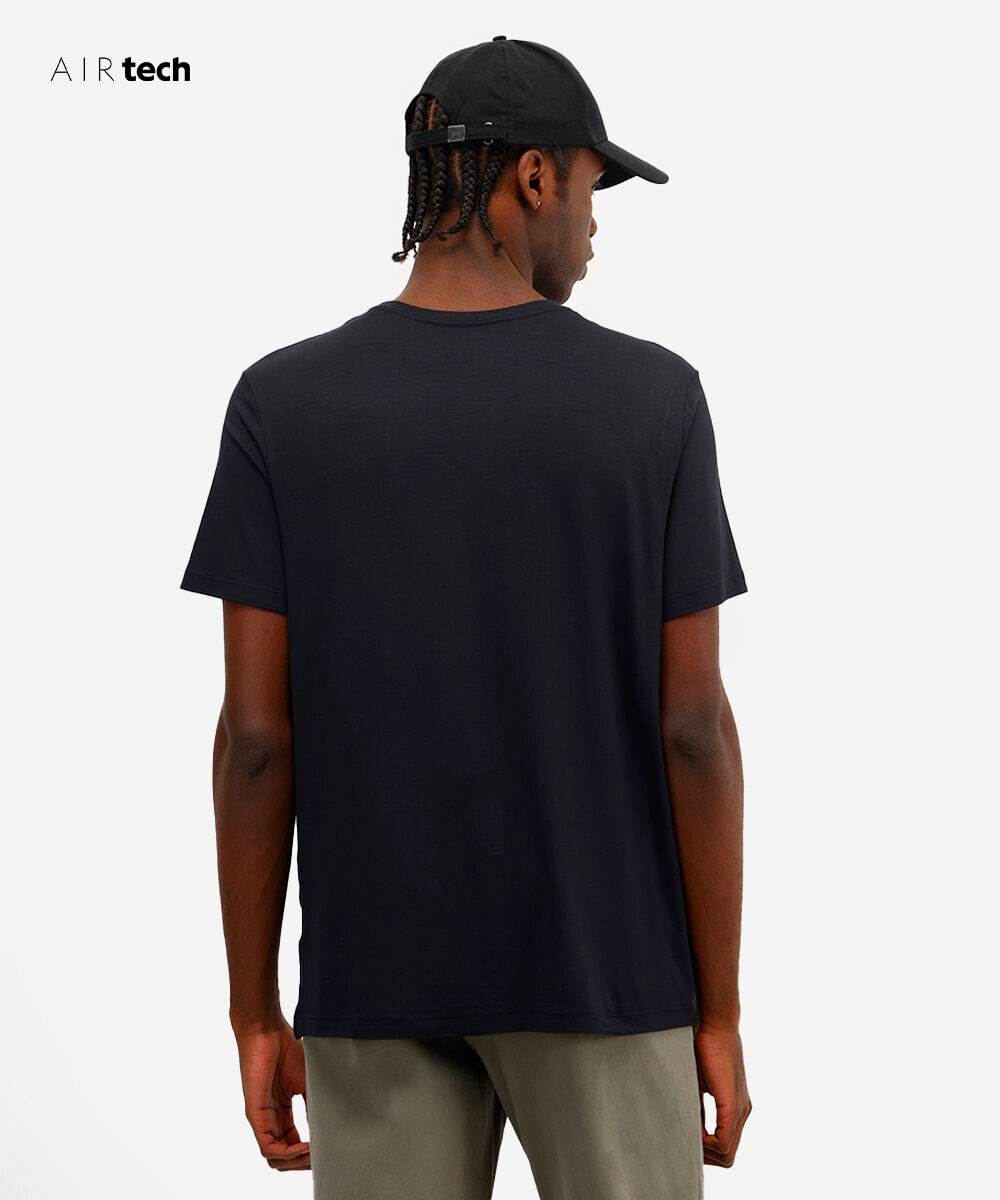 camiseta comfort masculina manga curta AIRtech preta