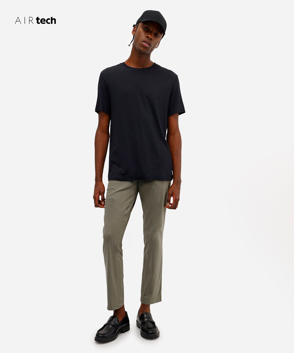 camiseta comfort masculina manga curta AIRtech preta