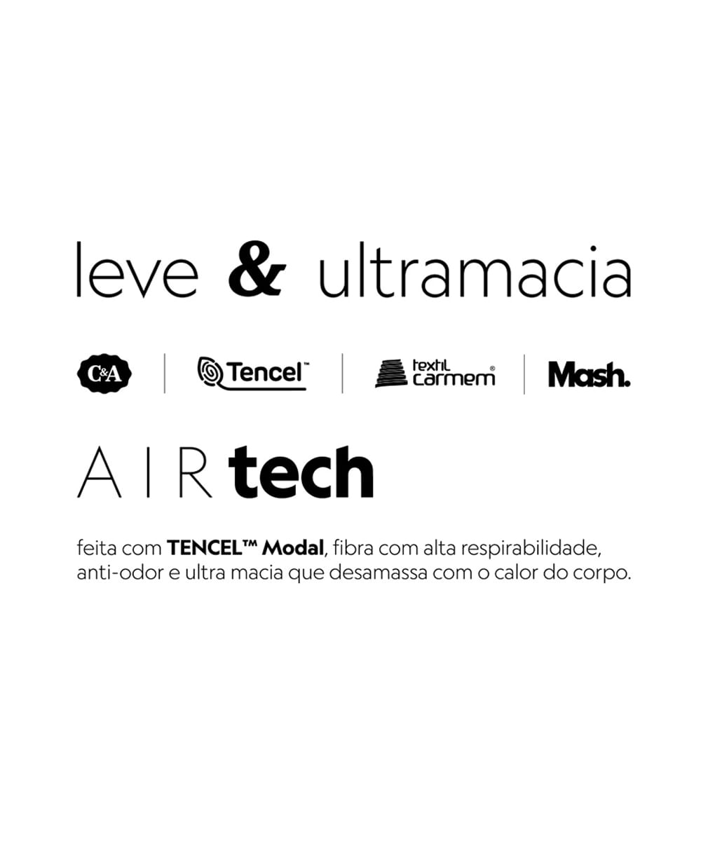 camiseta comfort masculina manga curta AIRtech preta