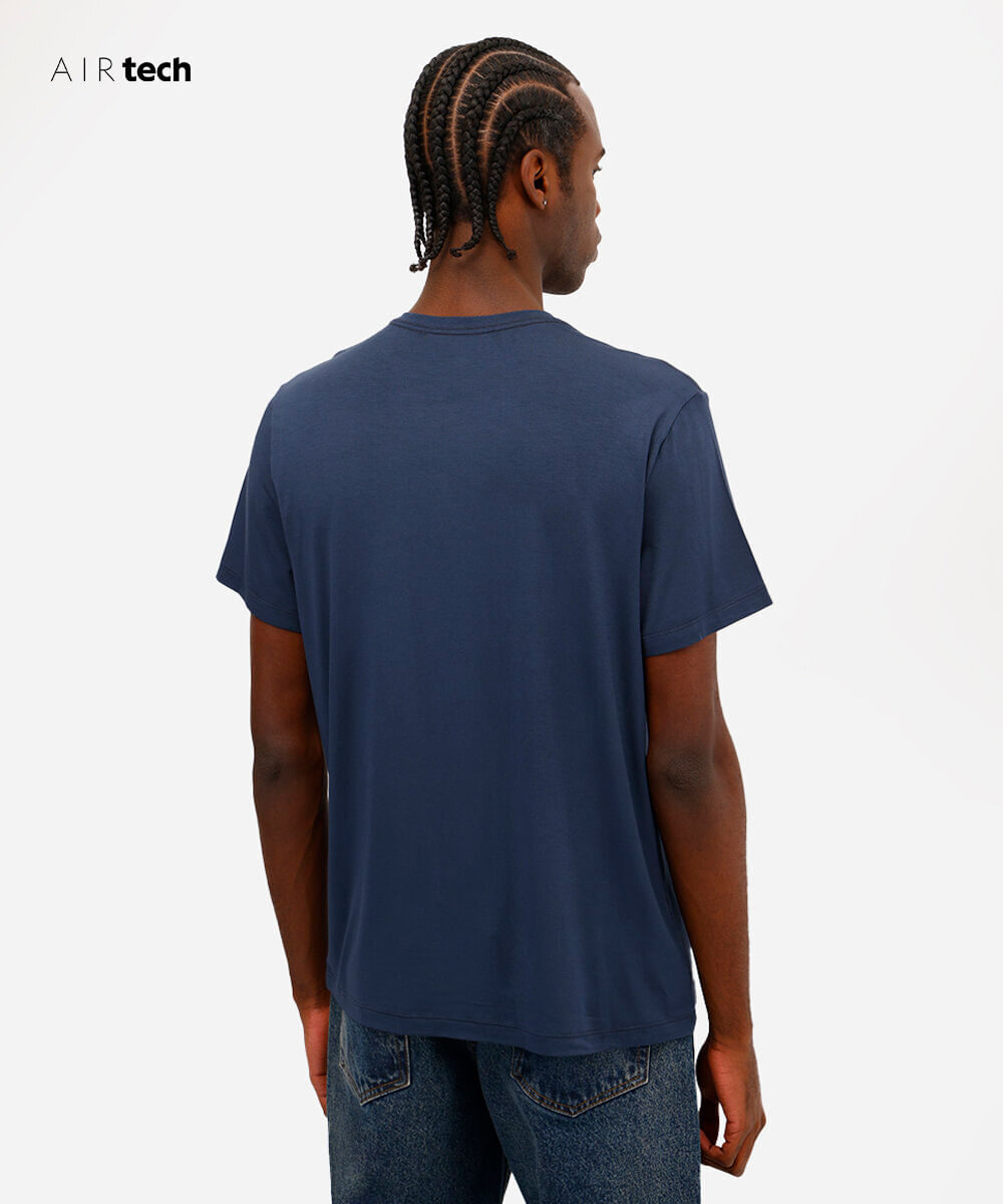 camiseta comfort masculina manga curta AIRtech azul